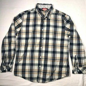 Mambo Australia Men's Multicolor Checked LongSleeve Collared Casual Shirt Size L